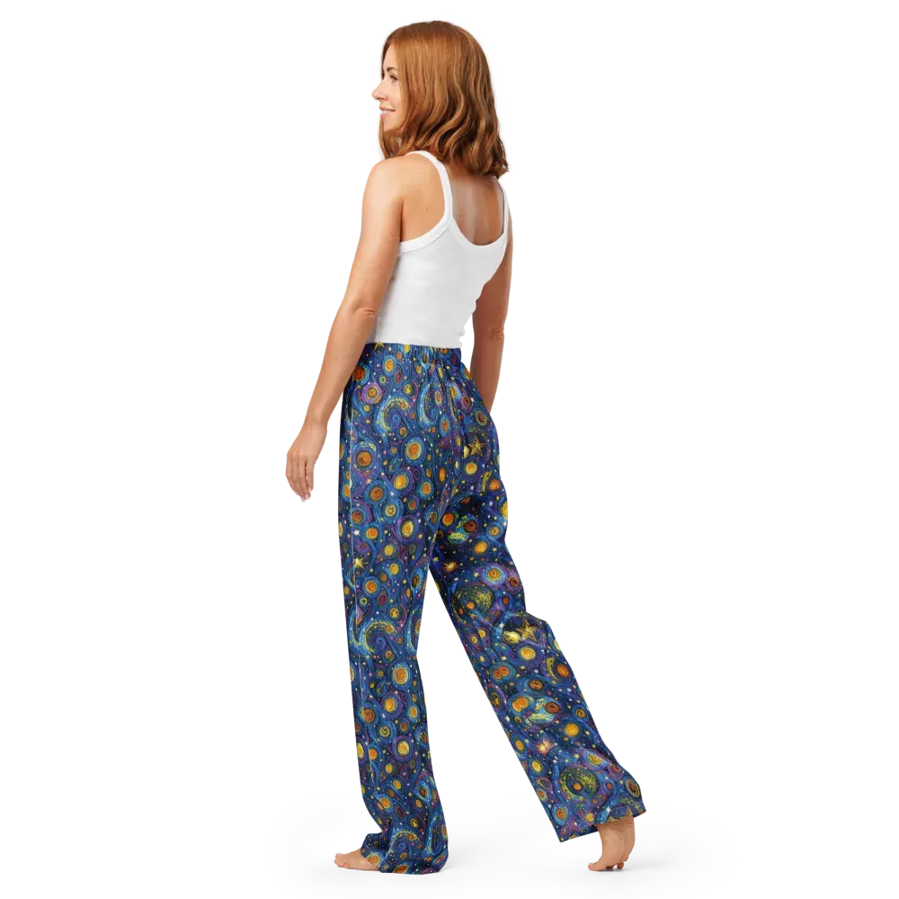 Starry Orbit on Women's Pajama Pants — Back