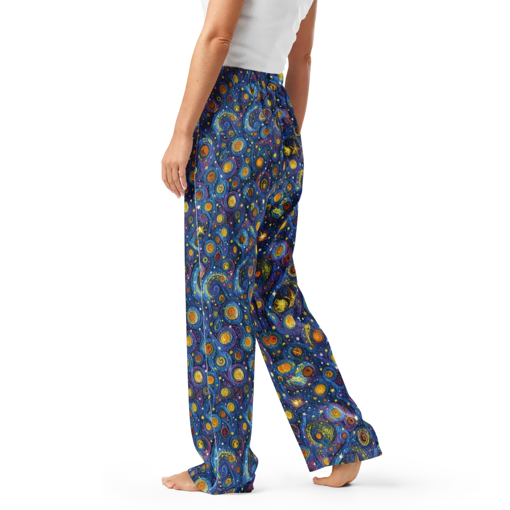 Starry Orbit on Women's Pajama Pants — Left