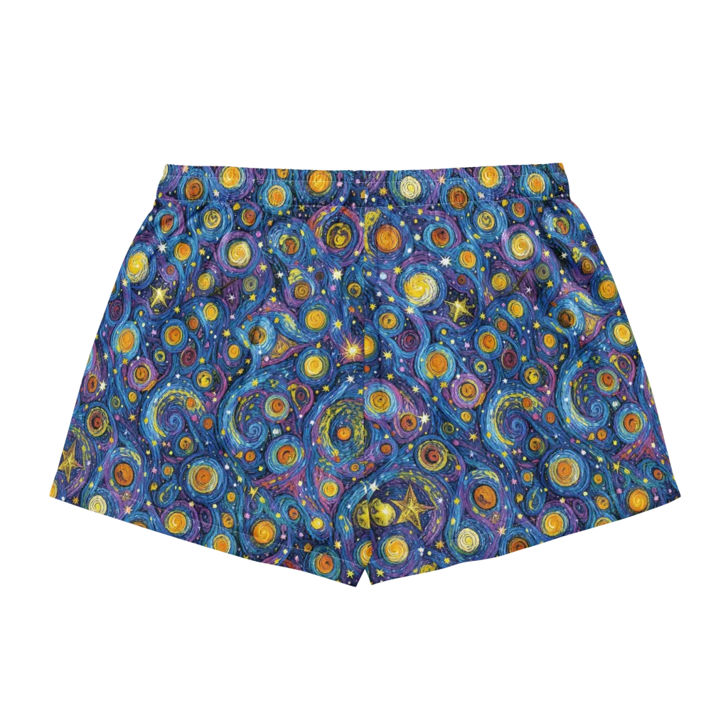Starry Orbit on Women's Pajama Shorts — Back