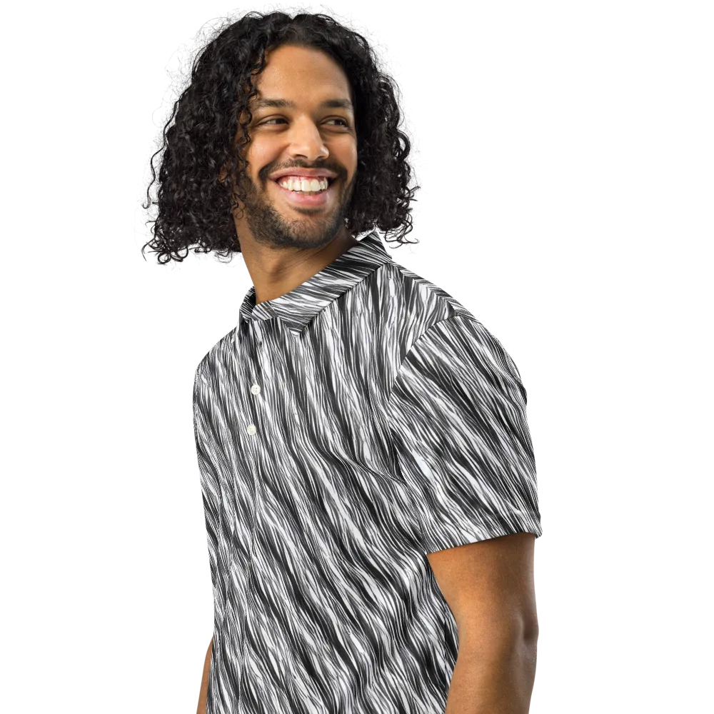 Blackwind on Men's Slim Fit Polo Shirt — Left Front