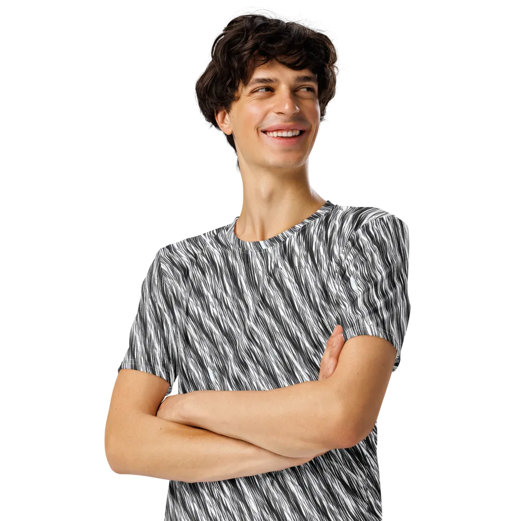 Blackwind on Men's Crew Neck T-Shirt — Left Front