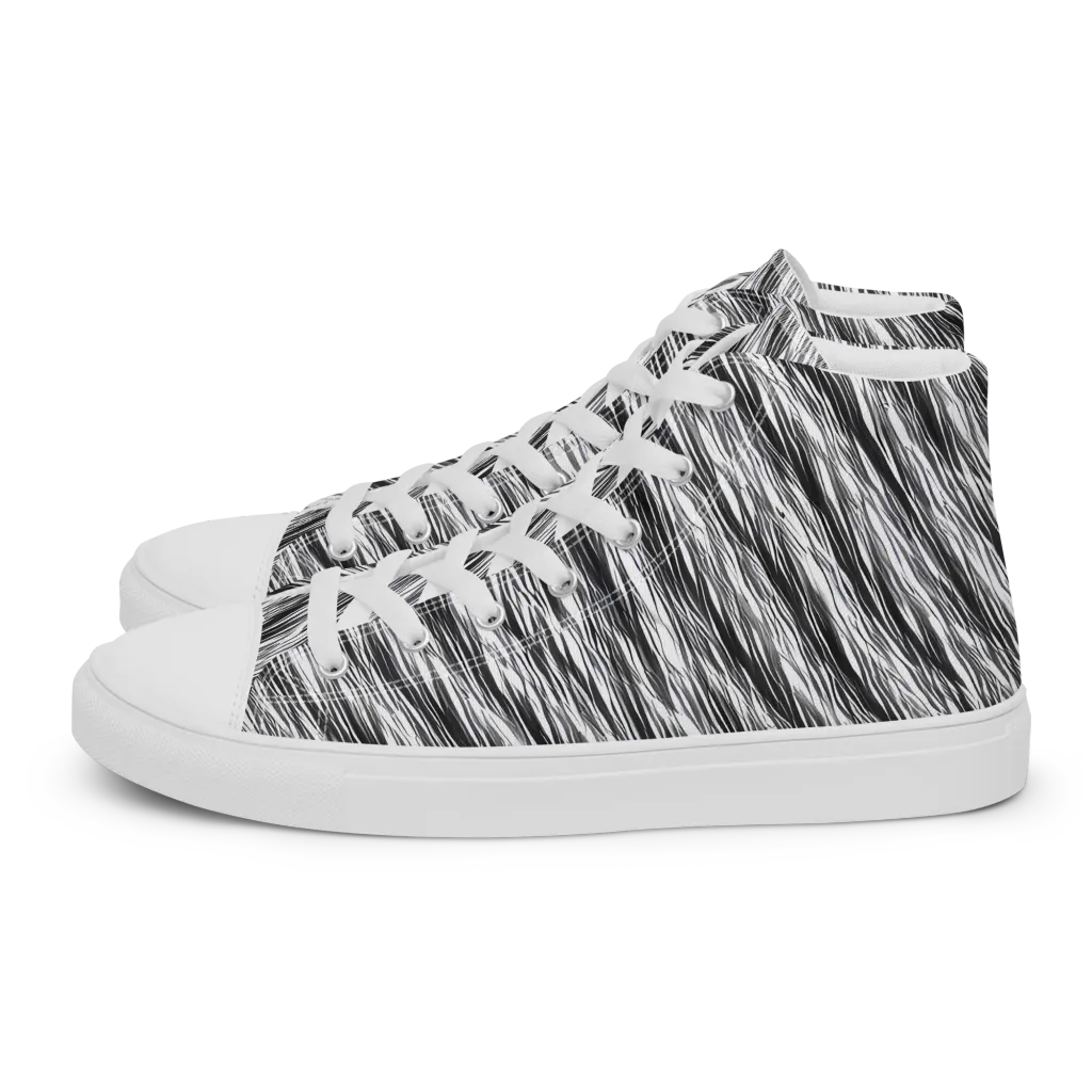 Blackwind on Men's High Top Canvas Shoes — Left