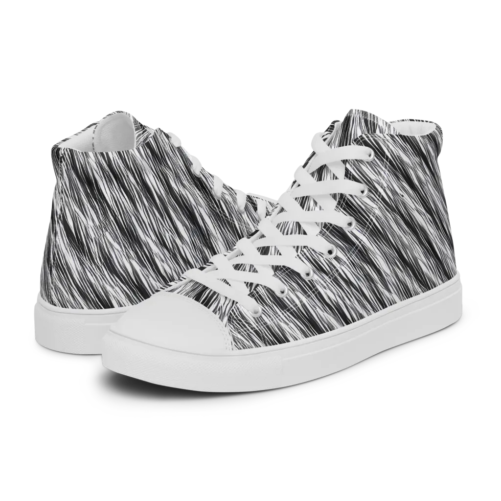 Blackwind on Men's High Top Canvas Shoes — Left