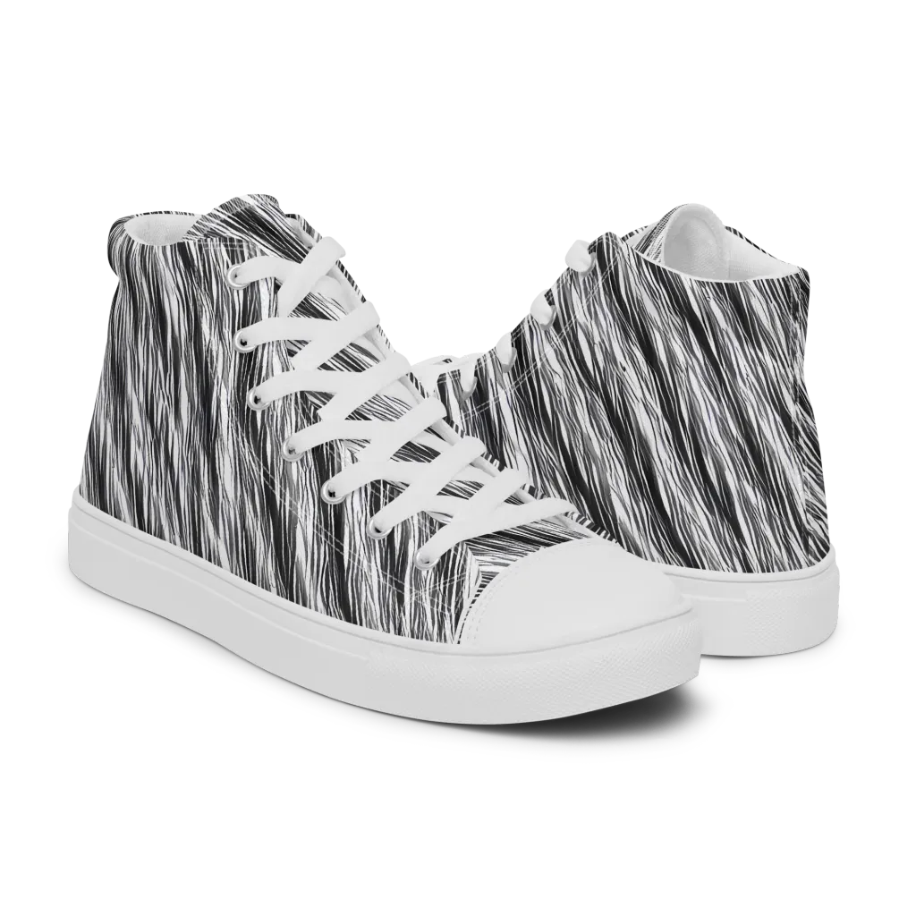 Blackwind on Men's High Top Canvas Shoes — Right