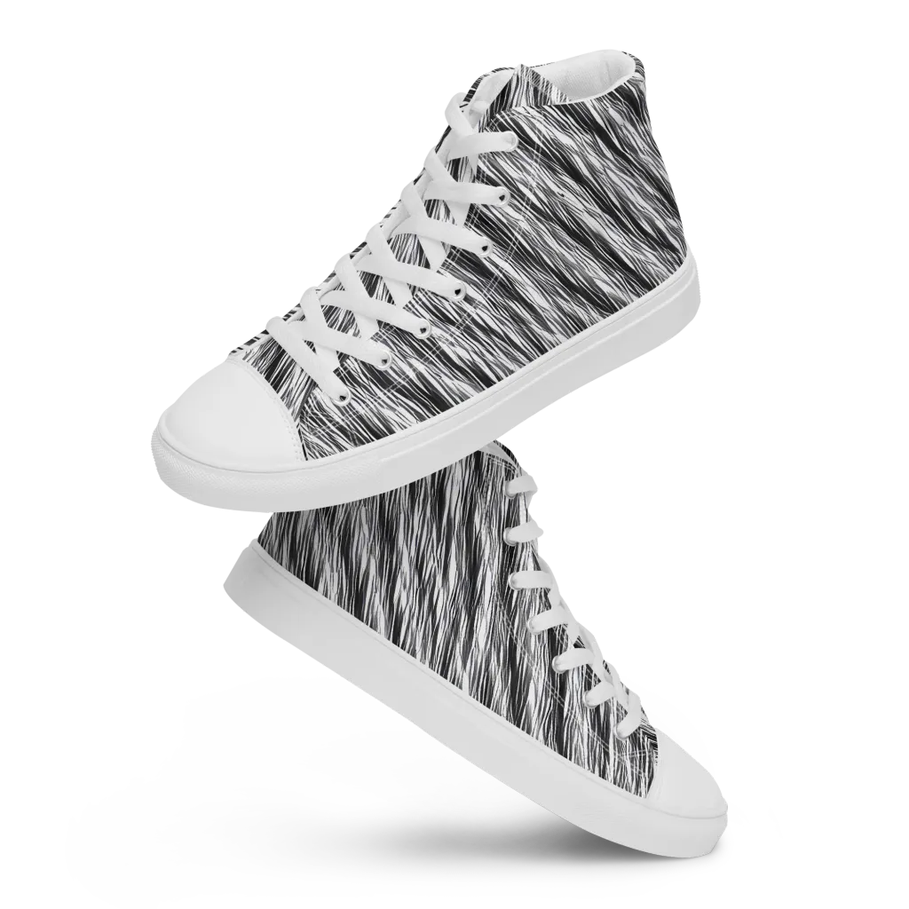 Blackwind on Men's High Top Canvas Shoes — Front