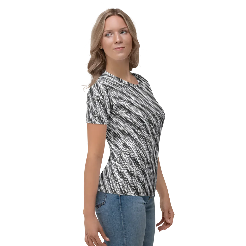 Blackwind on Women's Crew Neck T-Shirt — Right