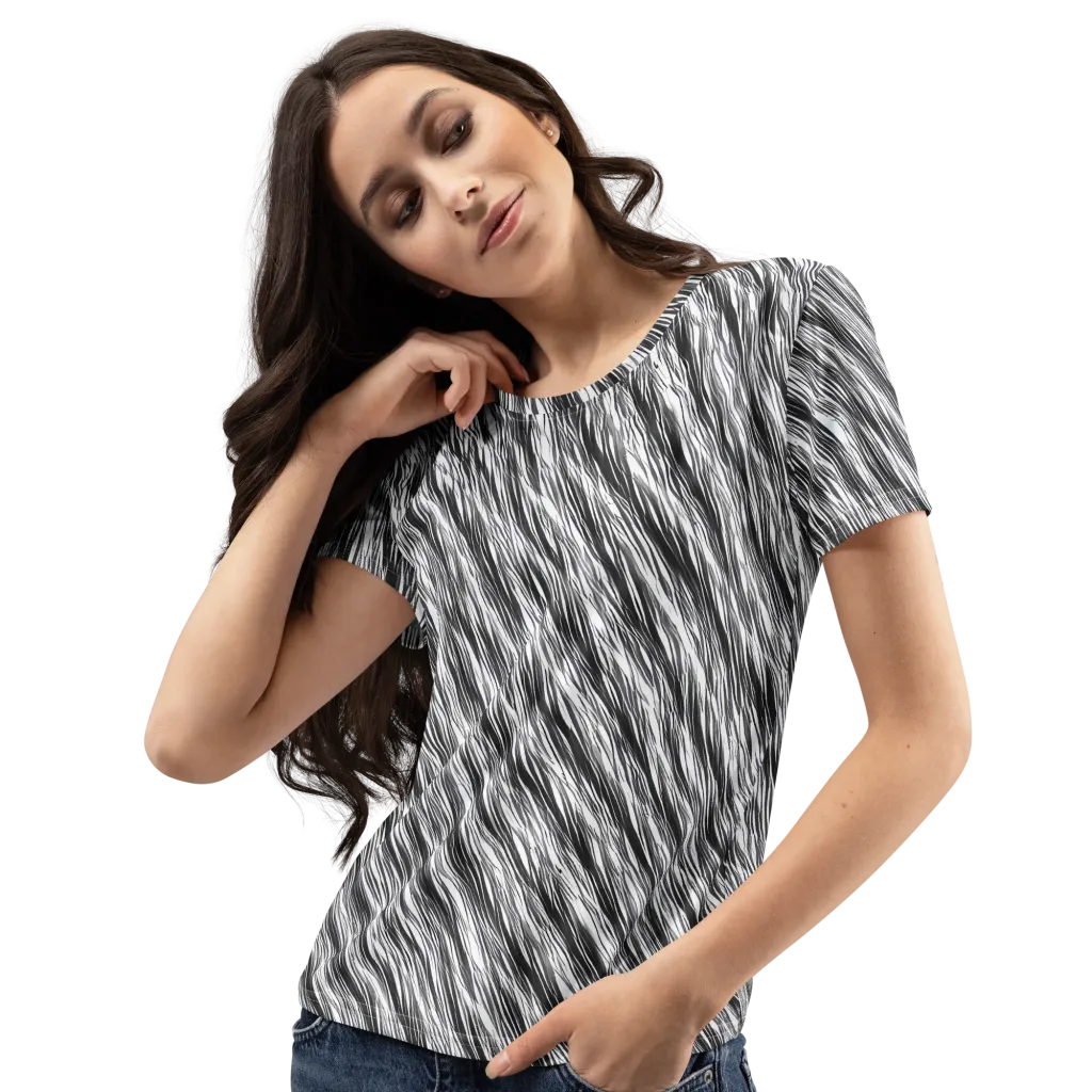 Blackwind on Women's Crew Neck T-Shirt — Left Front