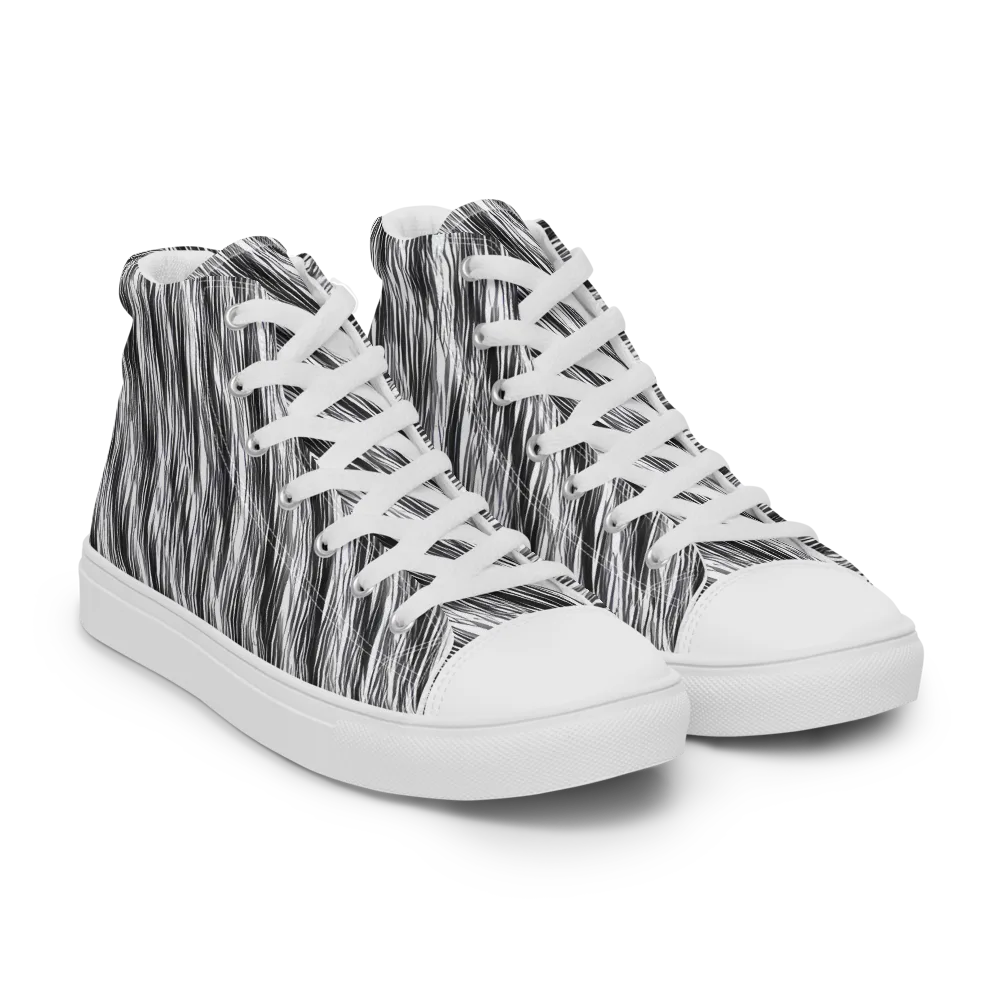 Blackwind on Women's High Top Canvas Shoes — Right Front