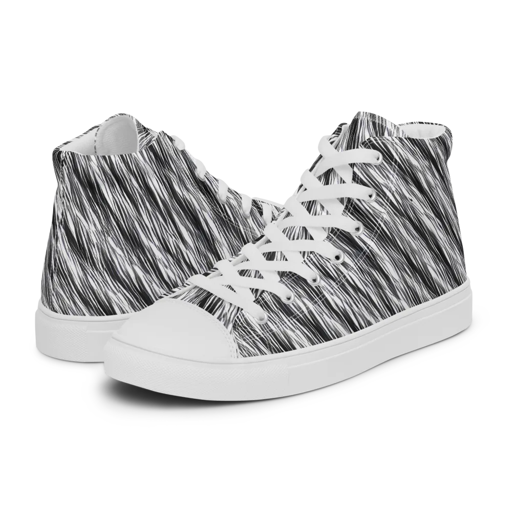 Blackwind on Women's High Top Canvas Shoes — Left