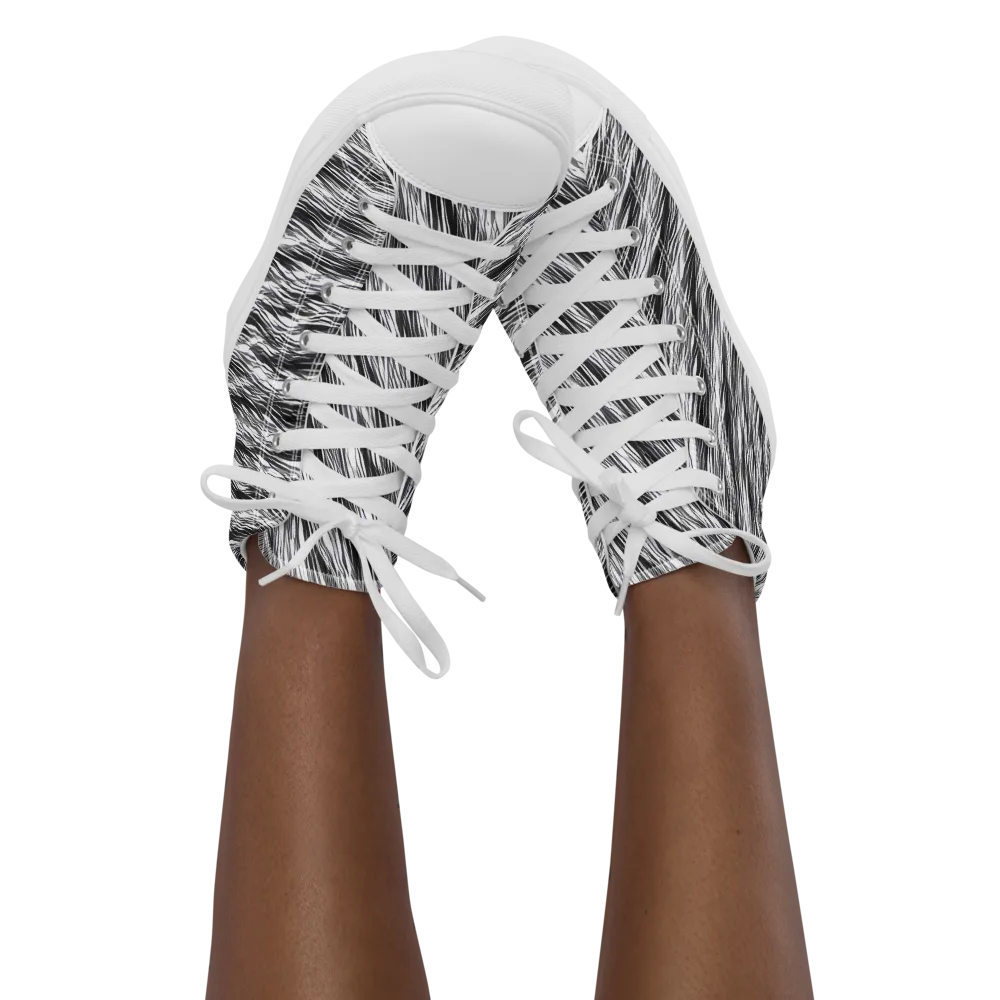 Blackwind on Women's High Top Canvas Shoes — Front