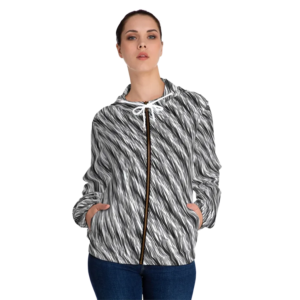 Blackwind on Women's Full-Zip Hoodie — Front On Person