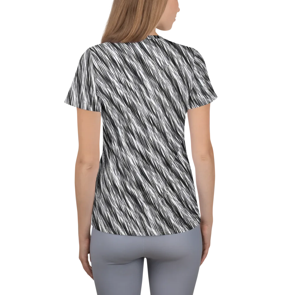 Blackwind on Women's Athletic T-Shirt — Back