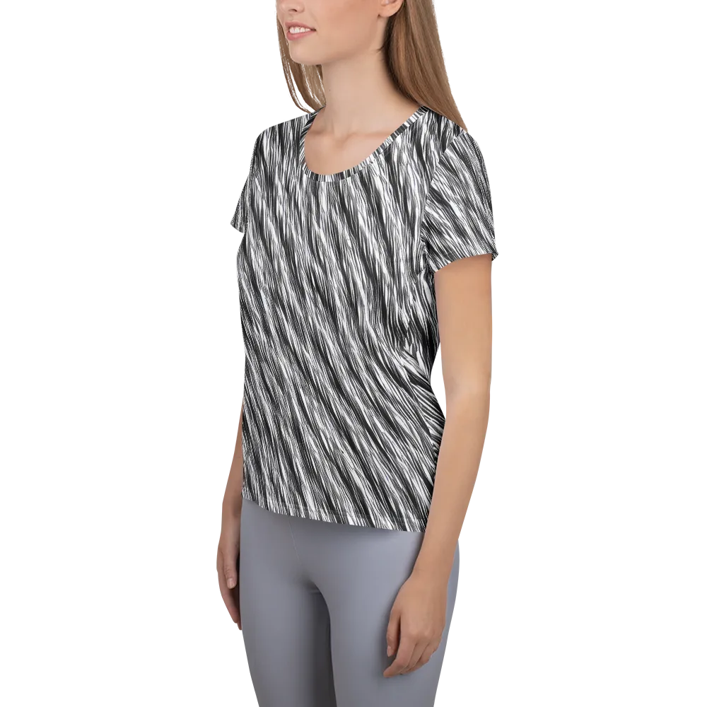 Blackwind on Women's Athletic T-Shirt — Left