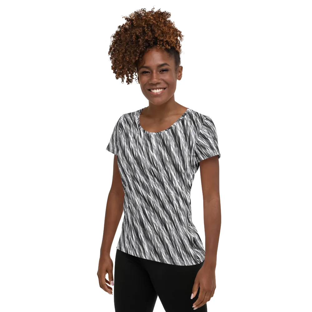 Blackwind on Women's Athletic T-Shirt — Left