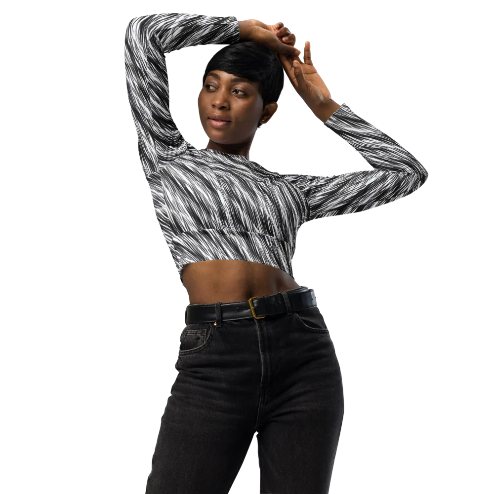 Blackwind on Long Sleeve Crop Top — Front