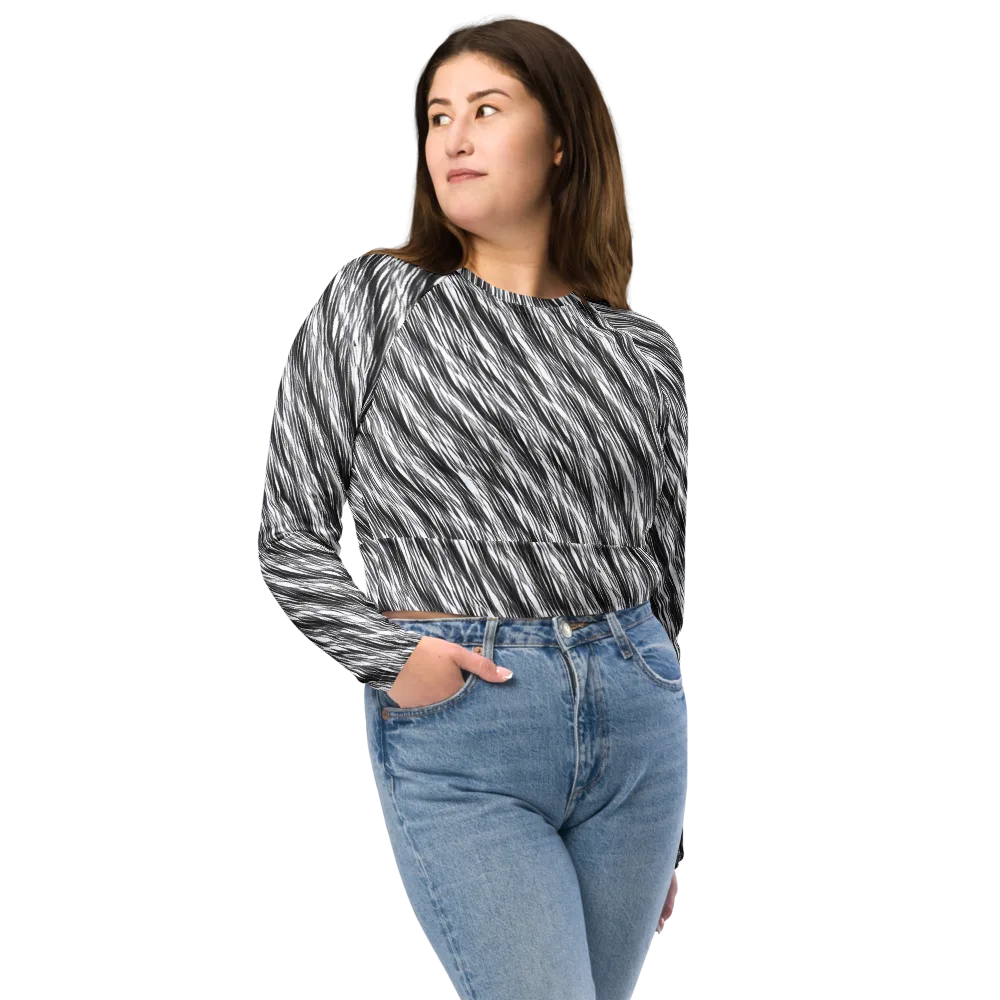 Blackwind on Long Sleeve Crop Top — Front