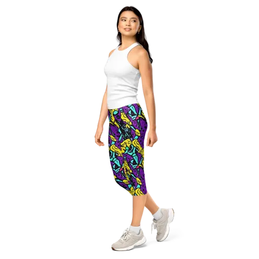 Wild Prism on a Capri Leggings