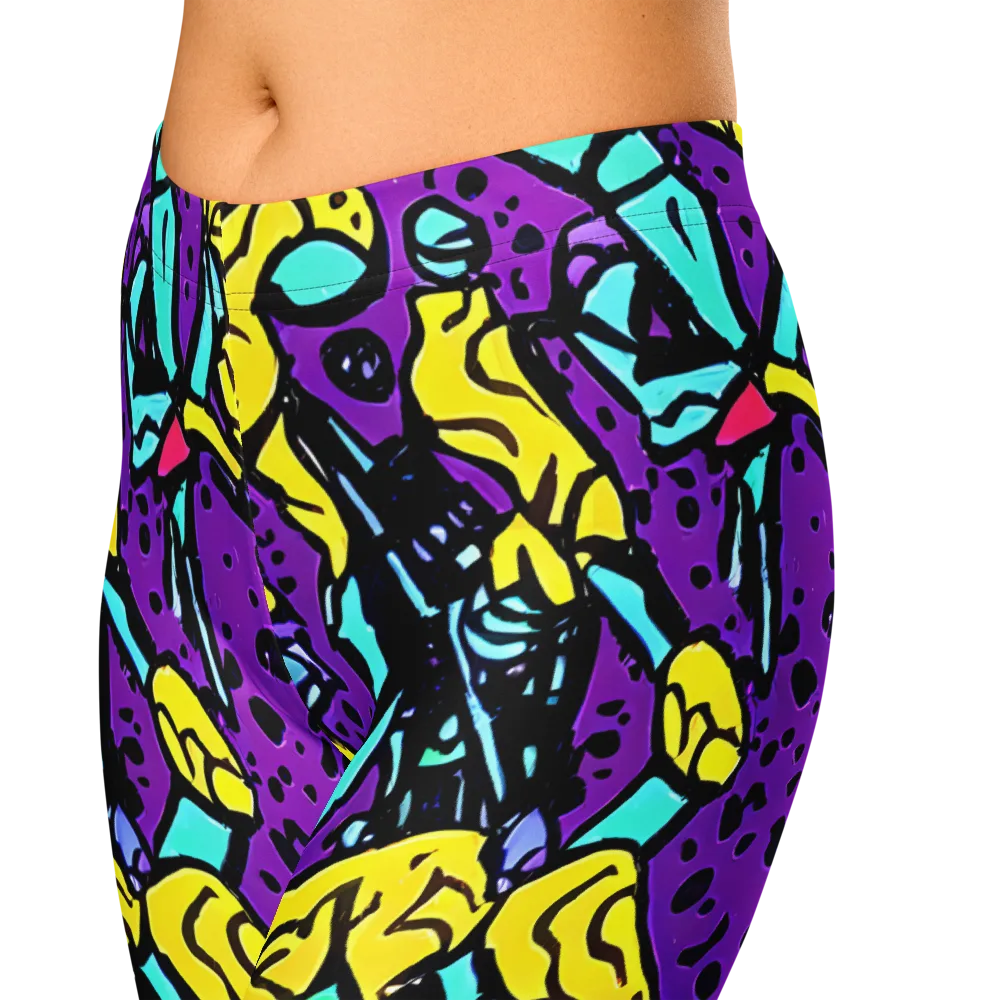 Wild Prism on Capri Leggings — Zoomed-in