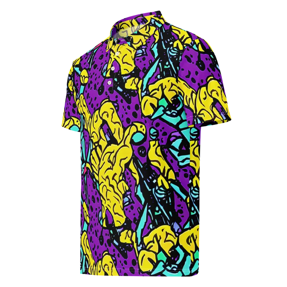 Wild Prism on Men's Slim Fit Polo Shirt — Left Front