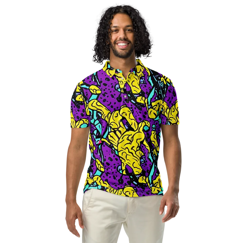Wild Prism on Men's Slim Fit Polo Shirt — Front