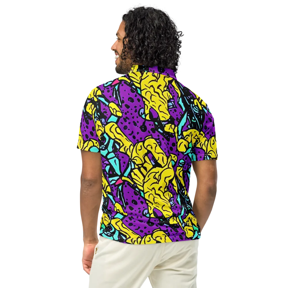 Wild Prism on Men's Slim Fit Polo Shirt — Back
