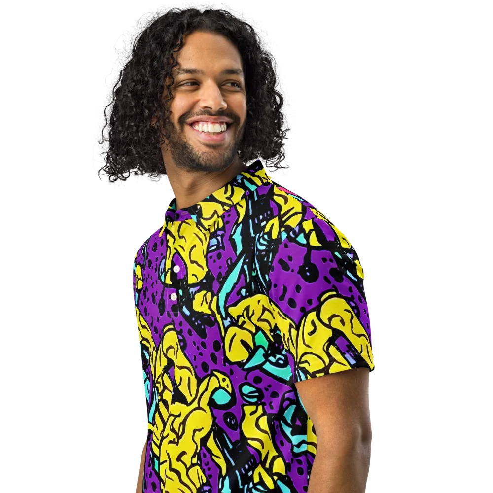 Wild Prism on Men's Slim Fit Polo Shirt — Left Front