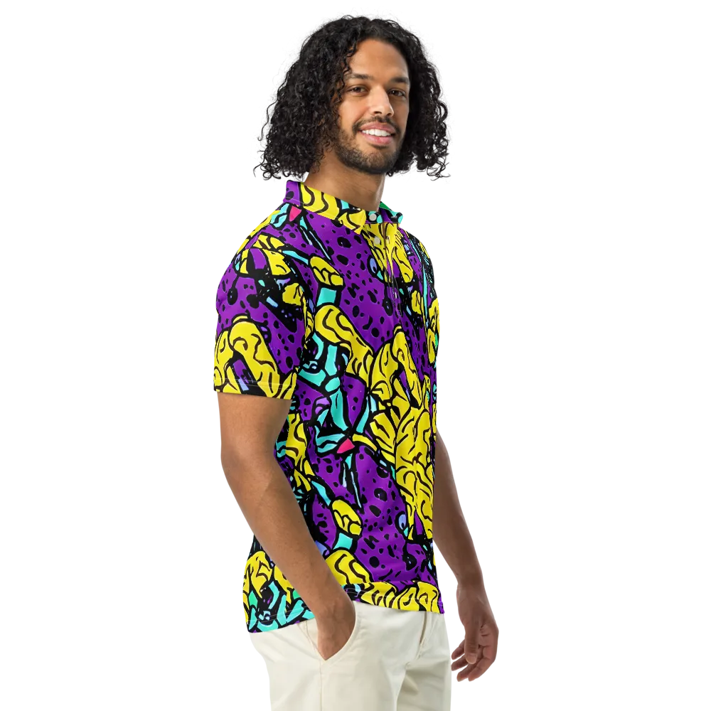 Wild Prism on Men's Slim Fit Polo Shirt — Right Front