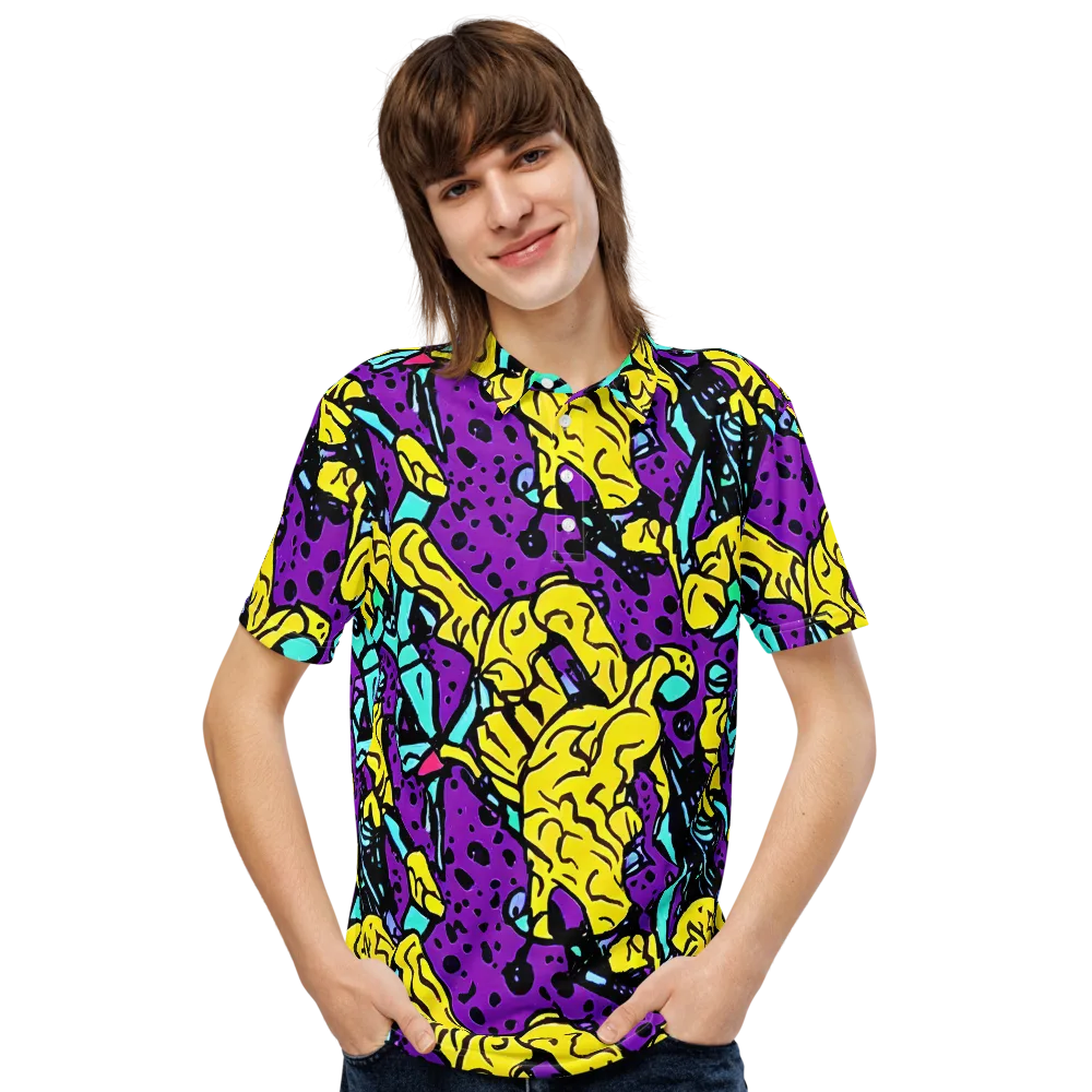 Wild Prism on Men's Slim Fit Polo Shirt — Front