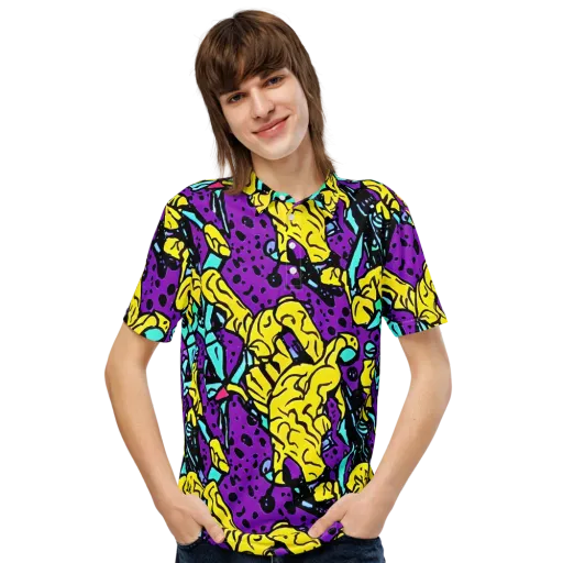 Wild Prism on a Men's Slim Fit Polo Shirt