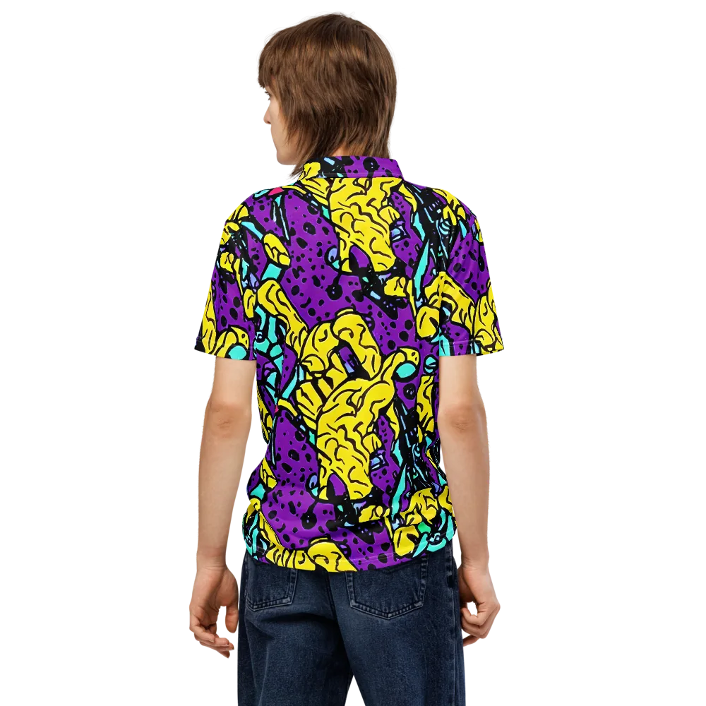 Wild Prism on Men's Slim Fit Polo Shirt — Back