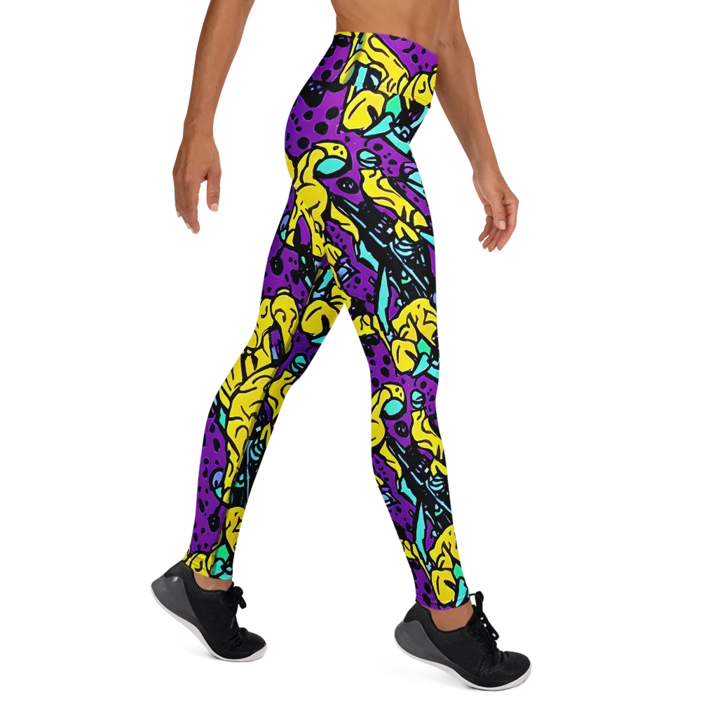 Wild Prism on Yoga Leggings — Right