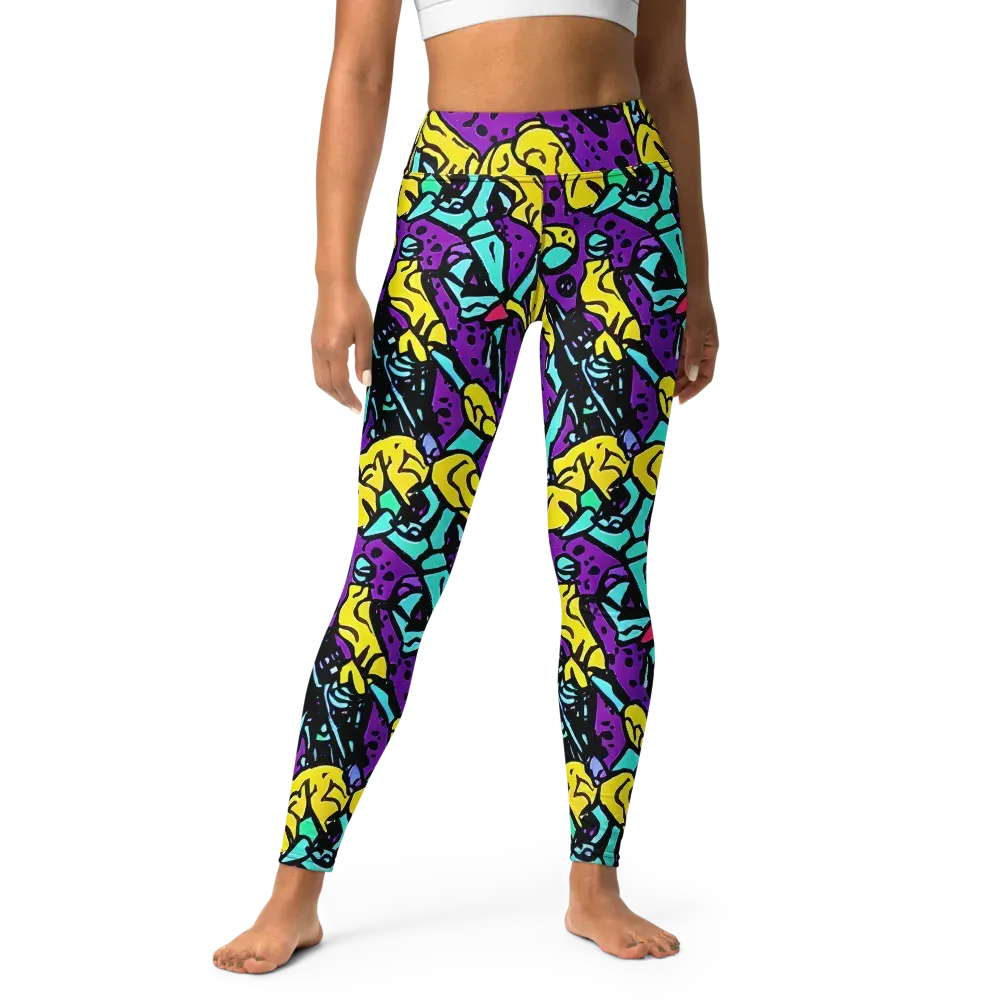 Wild Prism on Yoga Leggings — Front