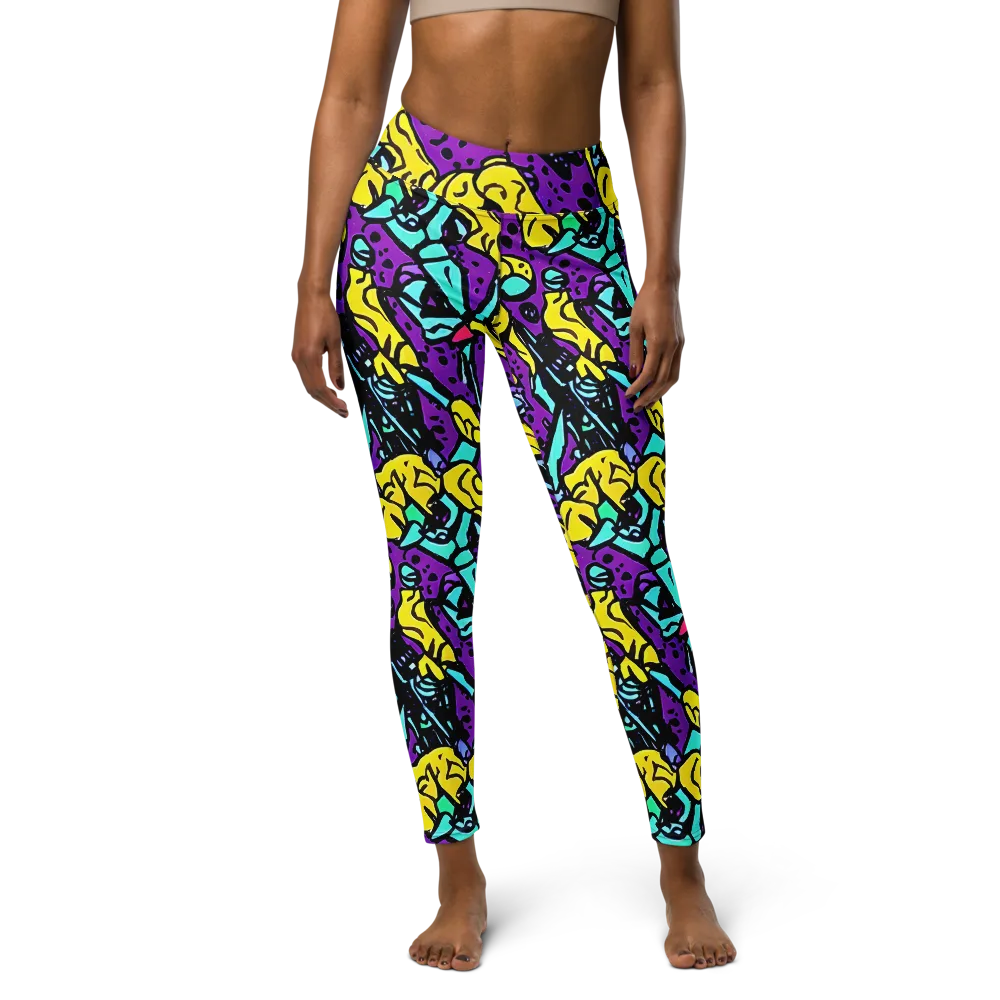 Wild Prism on Yoga Leggings — Front
