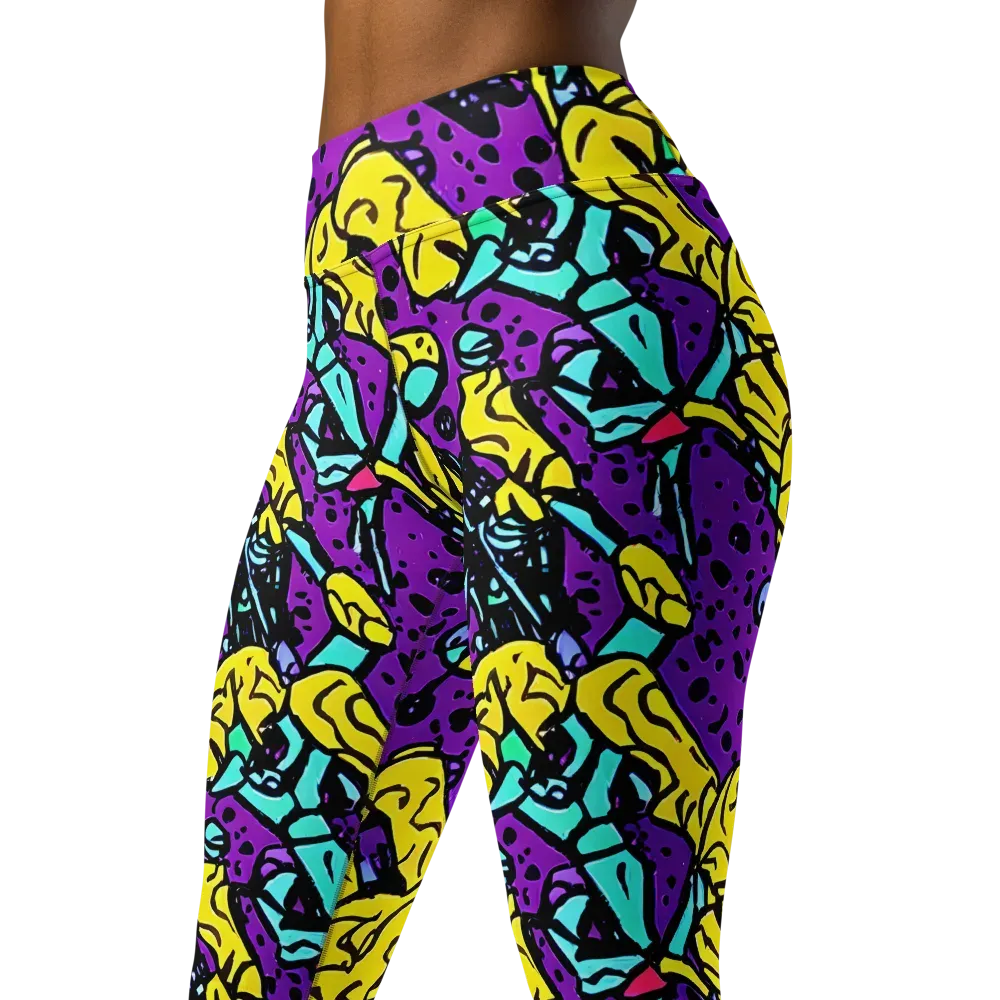 Wild Prism on Yoga Leggings — Left Front