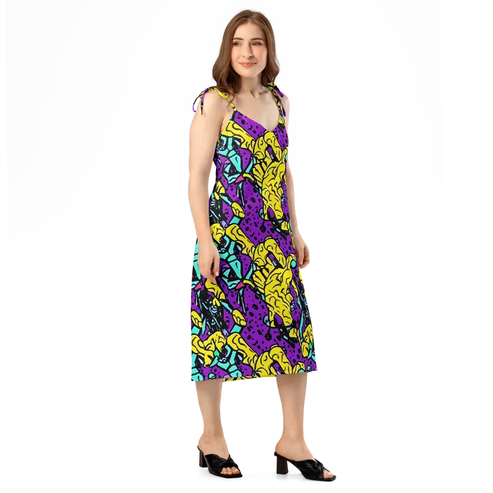 Wild Prism on Slip Dress — Right Front