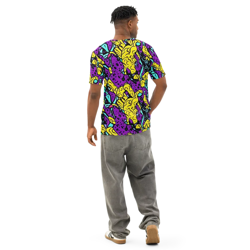 Wild Prism on Men's Cotton Crew Neck T-Shirt — Back