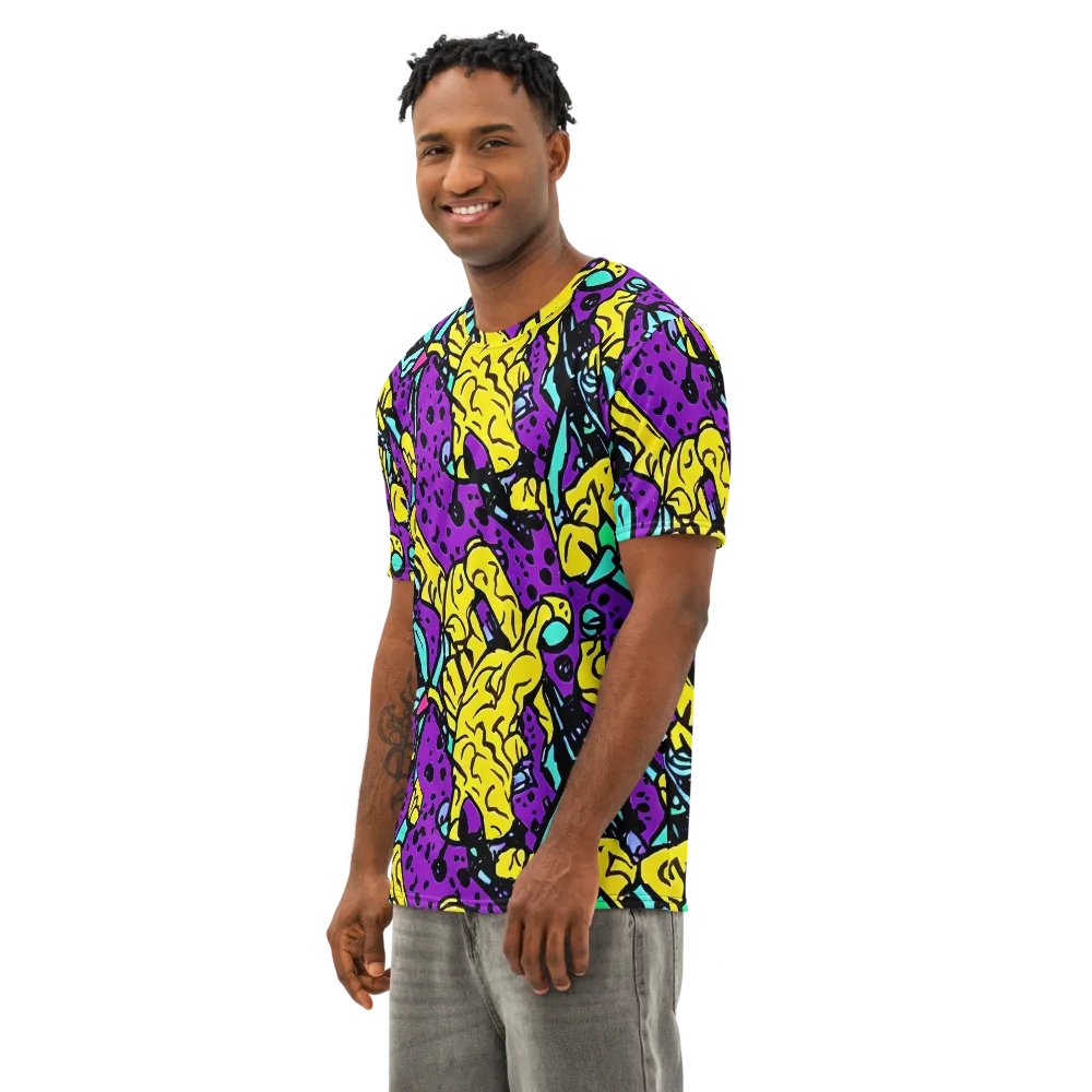 Wild Prism on Men's Cotton Crew Neck T-Shirt — Left Front