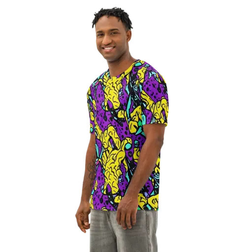 Wild Prism on a Men's Cotton Crew Neck T-Shirt