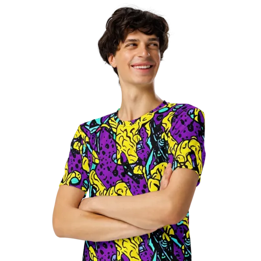 Wild Prism on a Men's Crew Neck T-Shirt