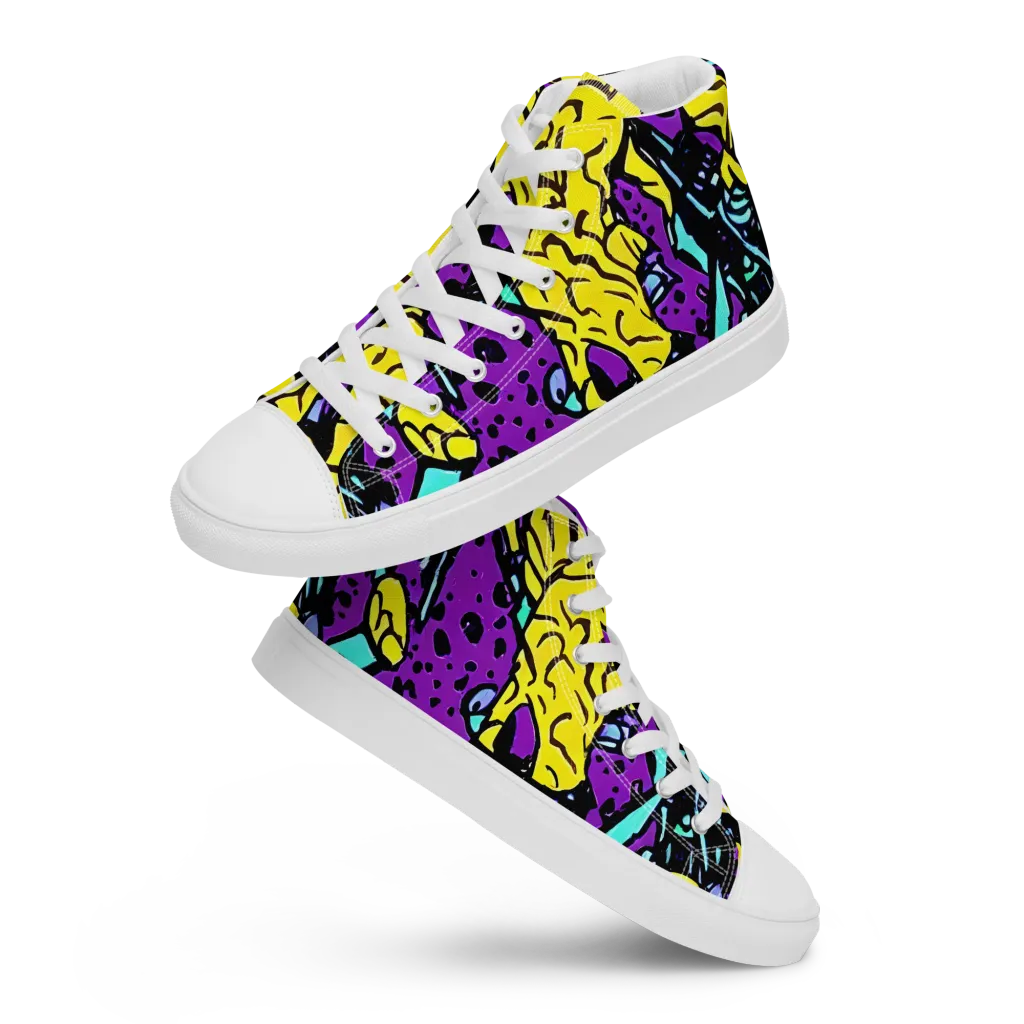 Wild Prism on Men's High Top Canvas Shoes — Front