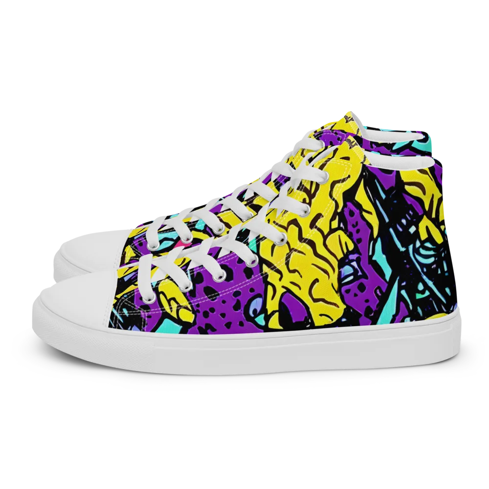 Wild Prism on Women's High Top Canvas Shoes — Left