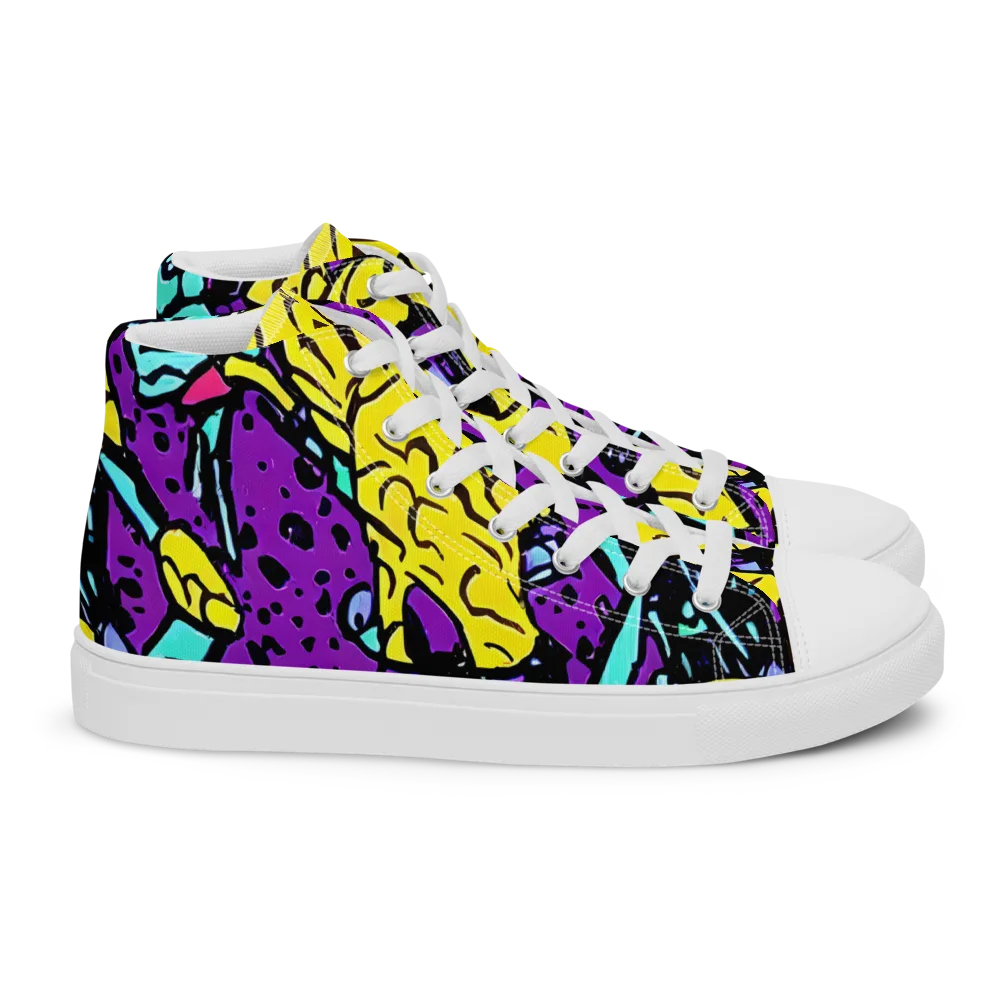 Wild Prism on Women's High Top Canvas Shoes — Right