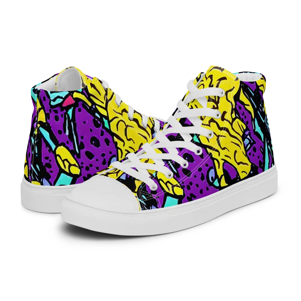 Wild Prism on Women's High Top Canvas Shoes — Left