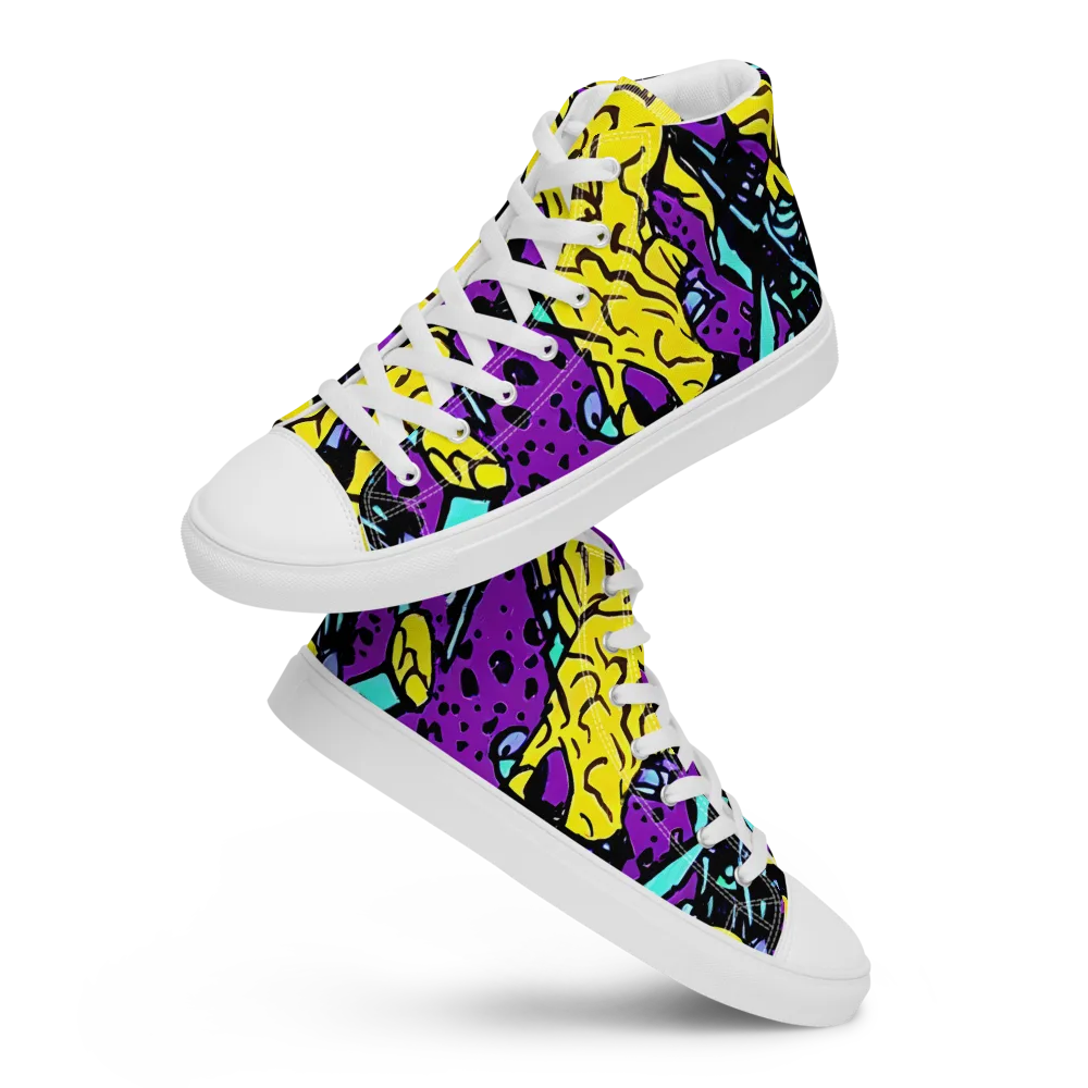Wild Prism on Women's High Top Canvas Shoes — Front