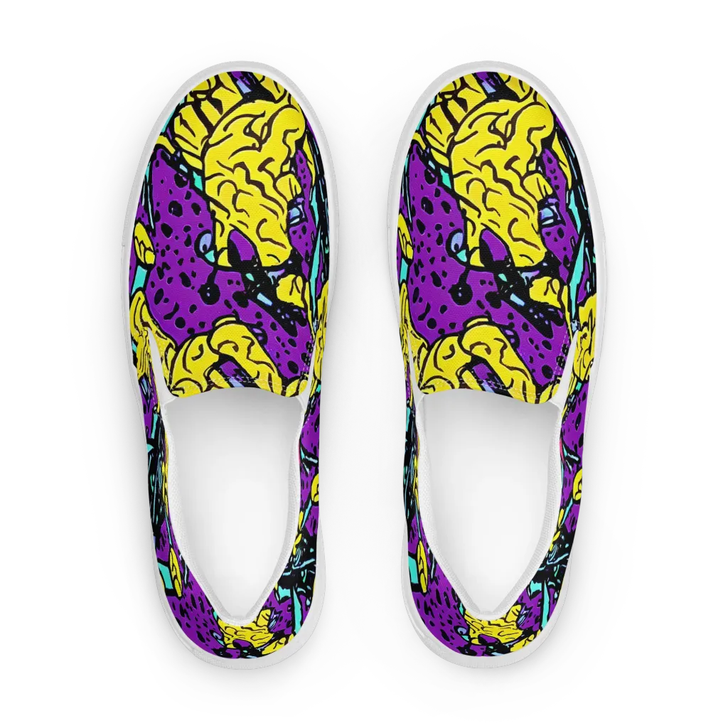 Wild Prism on Men's Slip-On Canvas Shoes — Front