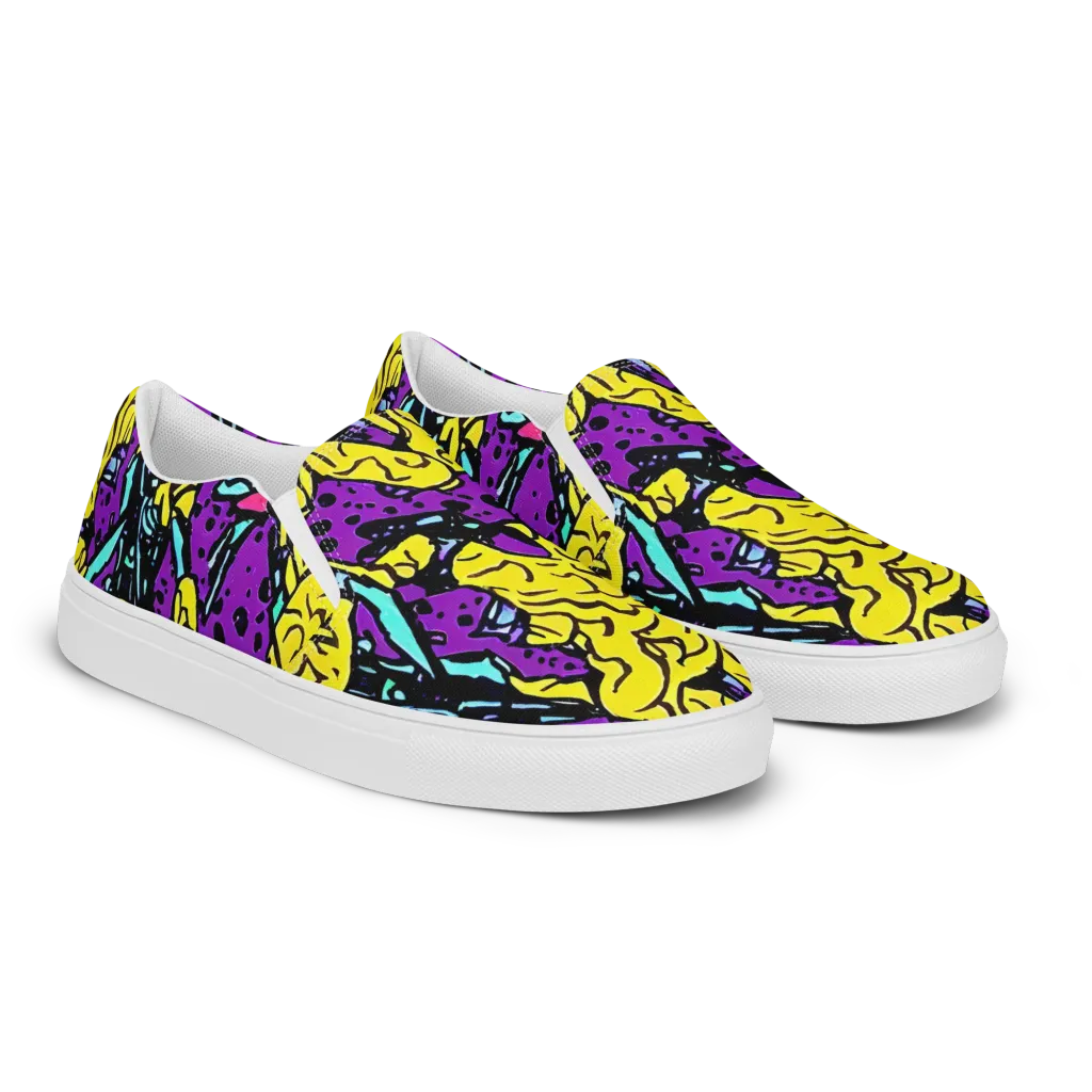 Wild Prism on Men's Slip-On Canvas Shoes — Right Front
