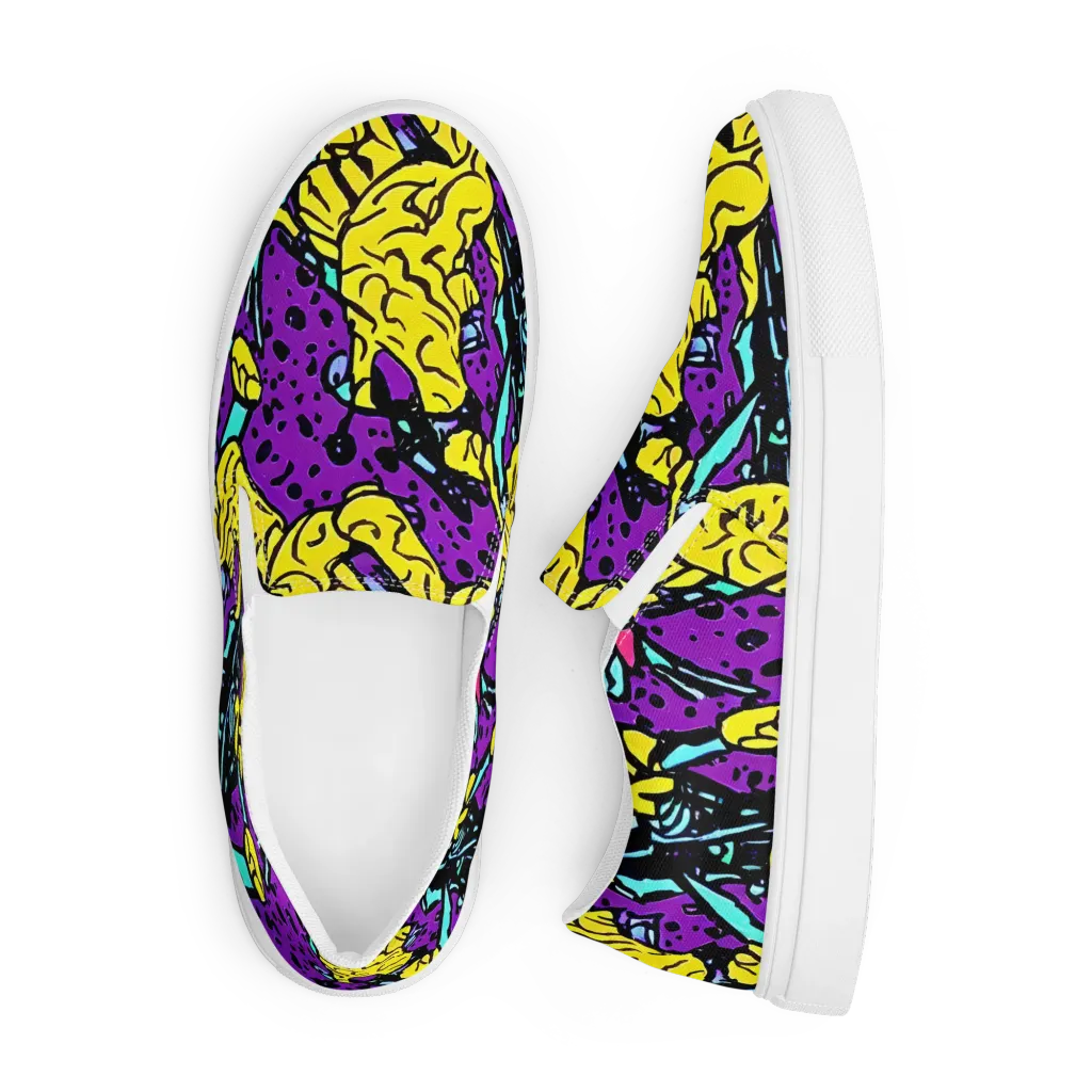 Wild Prism on Men's Slip-On Canvas Shoes — Front