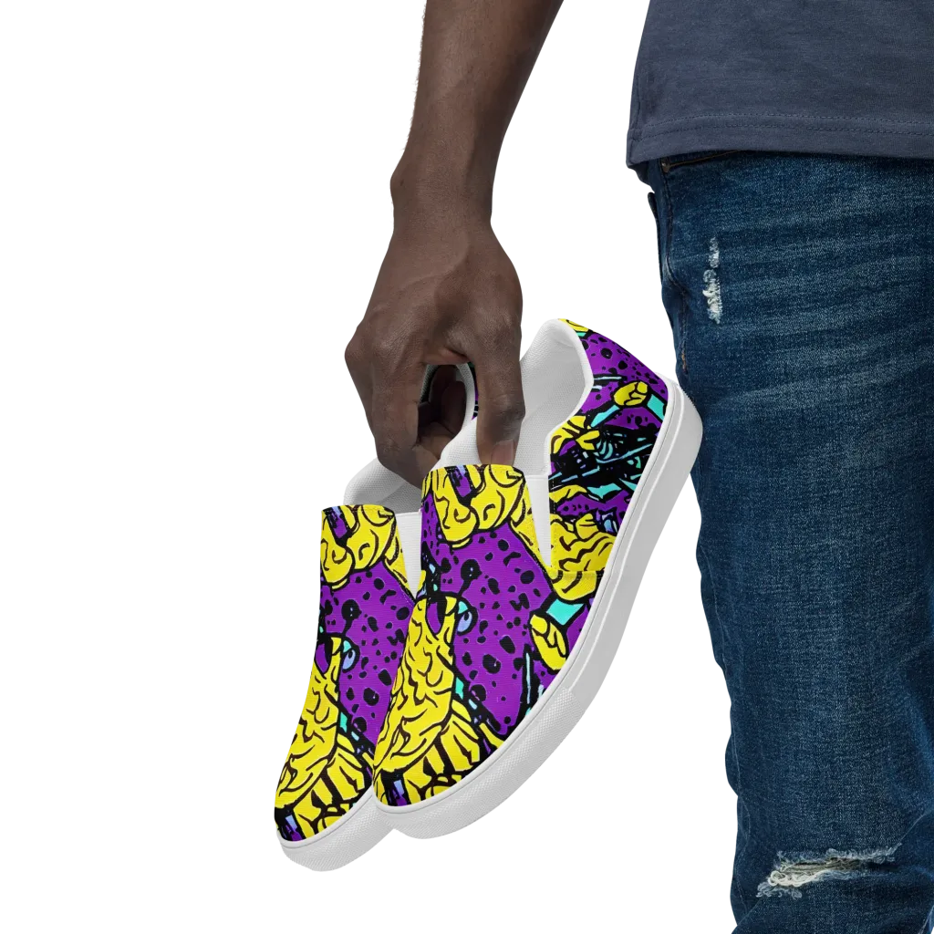Wild Prism on Men's Slip-On Canvas Shoes — Left Front