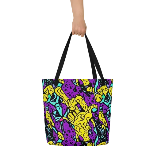 Wild Prism on a Large Tote Bag W/ Pocket