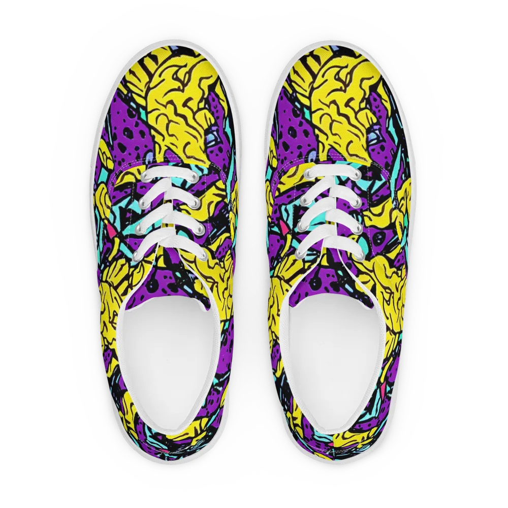 Wild Prism on Men's Lace-Up Canvas Shoes — Front